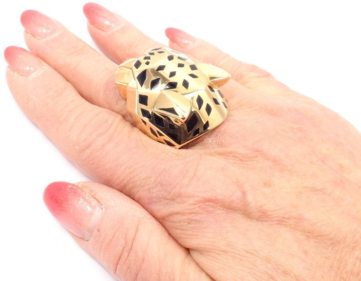KDY-N4193100 front mechanical leopard light gold ring