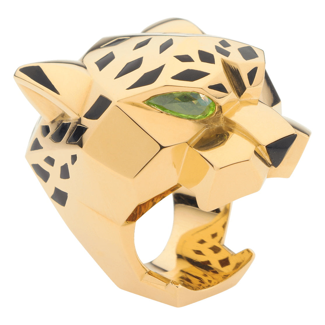 KDY-N4193100 front mechanical leopard light gold ring