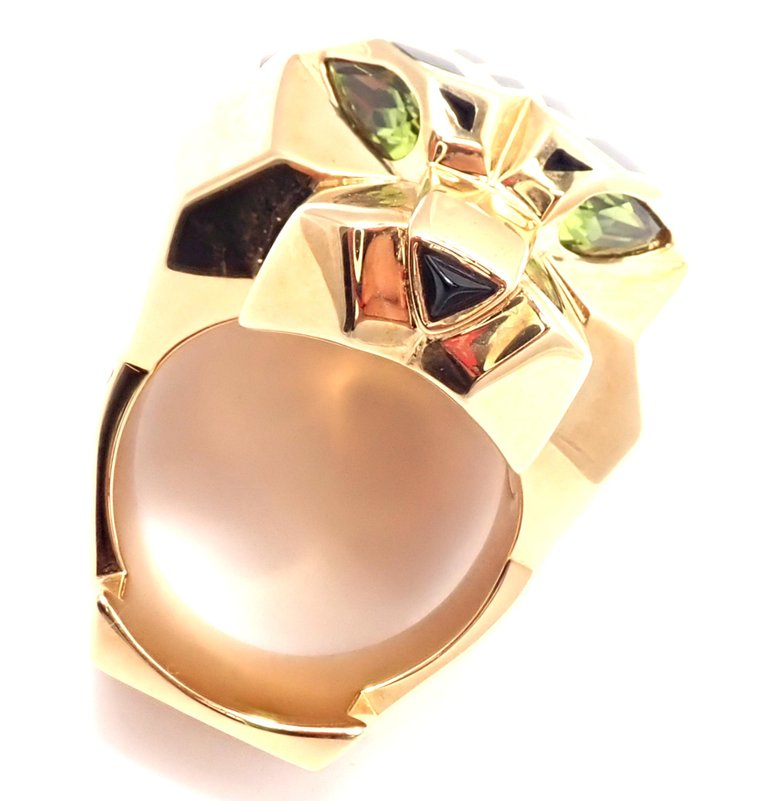 KDY-N4193100 front mechanical leopard light gold ring