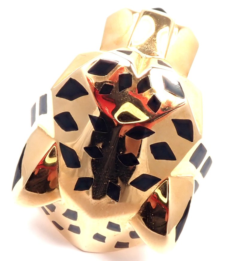 KDY-N4193100 front mechanical leopard light gold ring