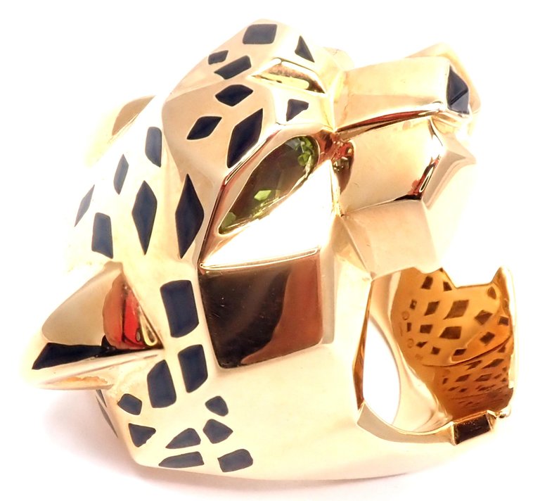 KDY-N4193100 front mechanical leopard light gold ring