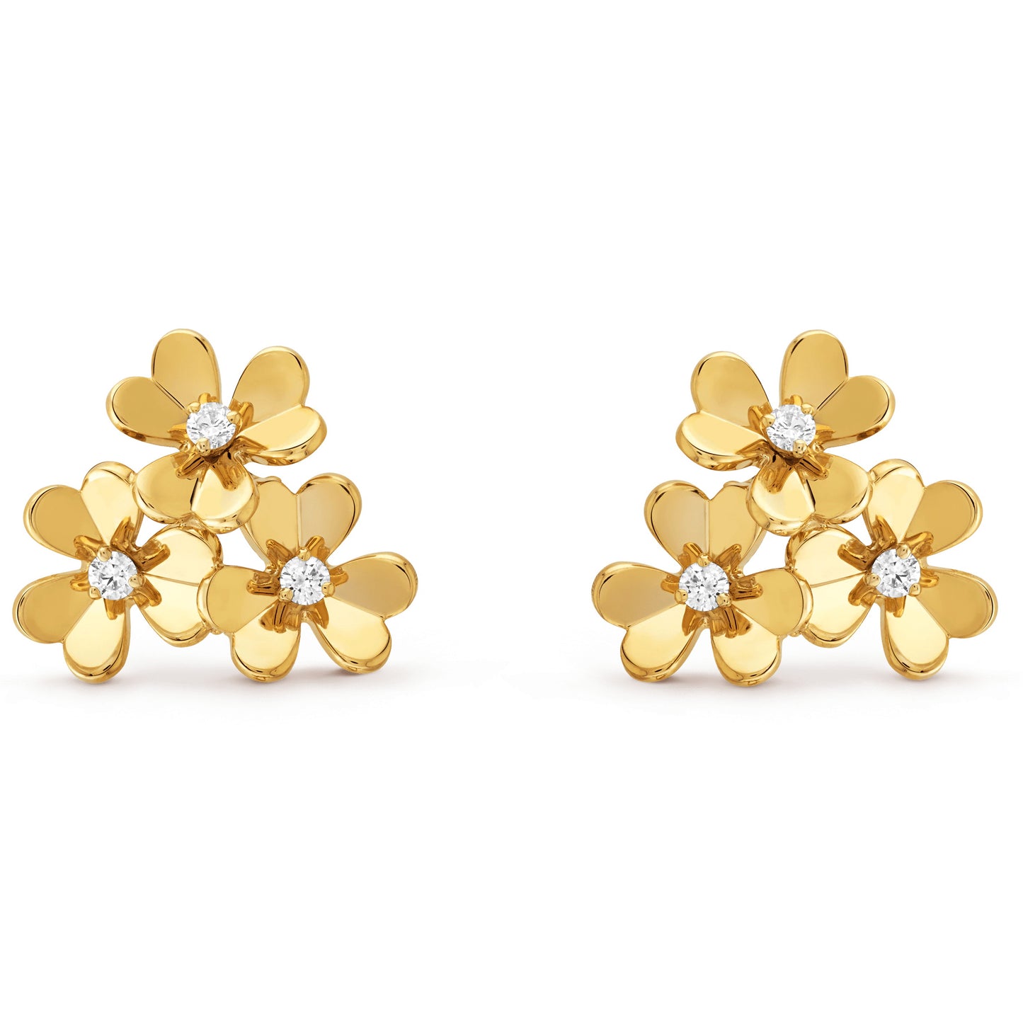 VCARP2DV00 clover three flower ear clip