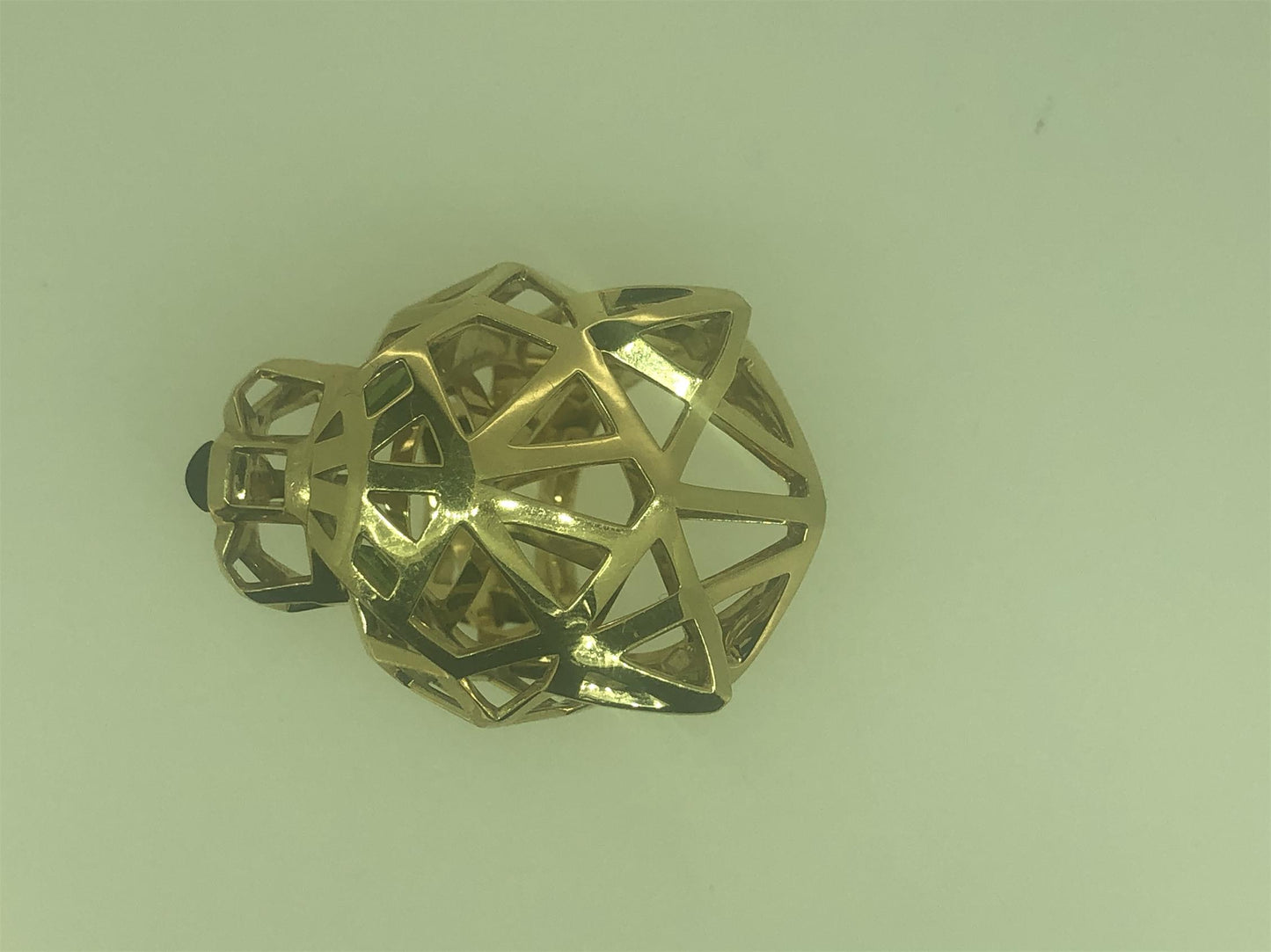 KDY-N4730900 guest version light gold mechanical hollow leopard ring