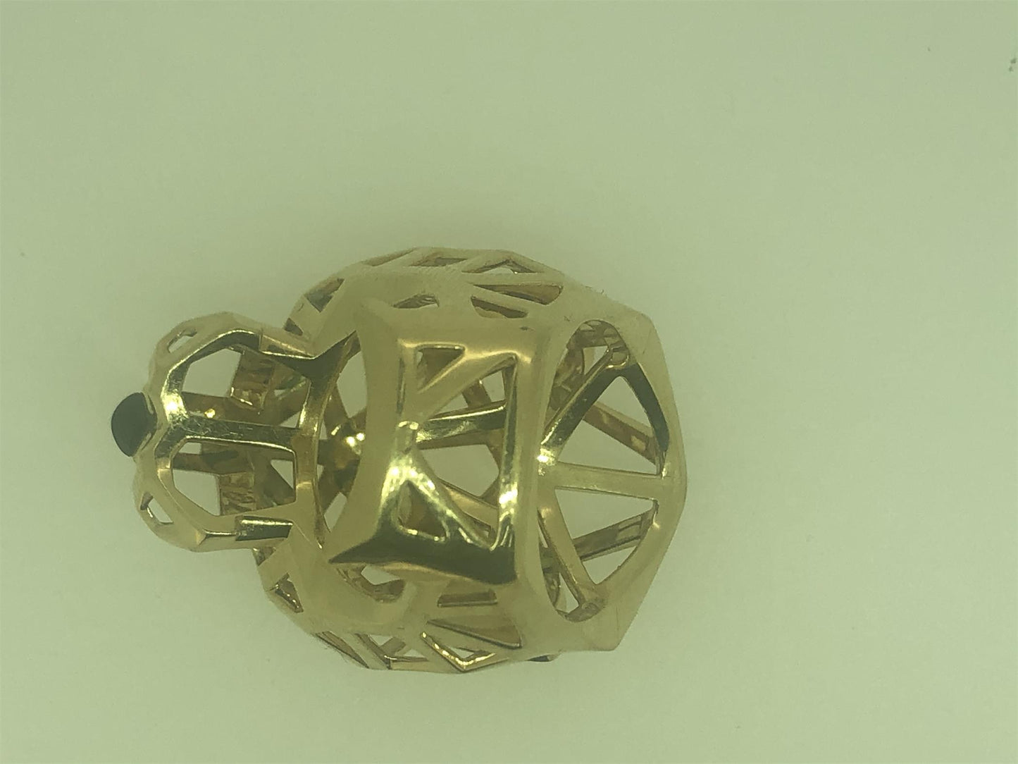 KDY-N4730900 guest version light gold mechanical hollow leopard ring