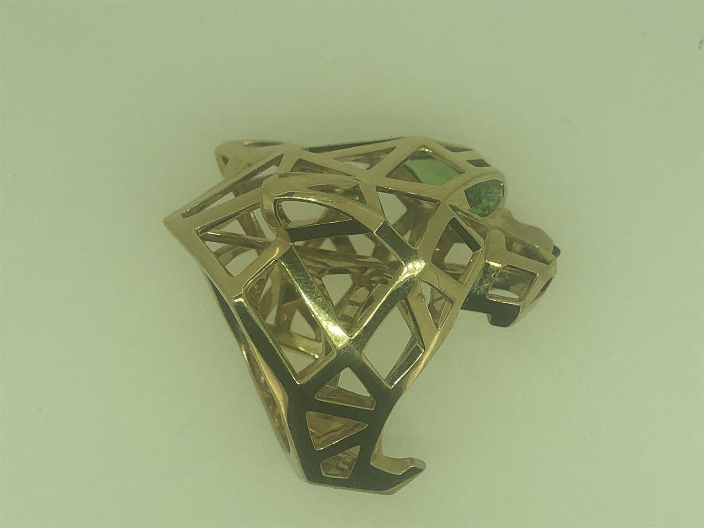 KDY-N4730900 guest version light gold mechanical hollow leopard ring