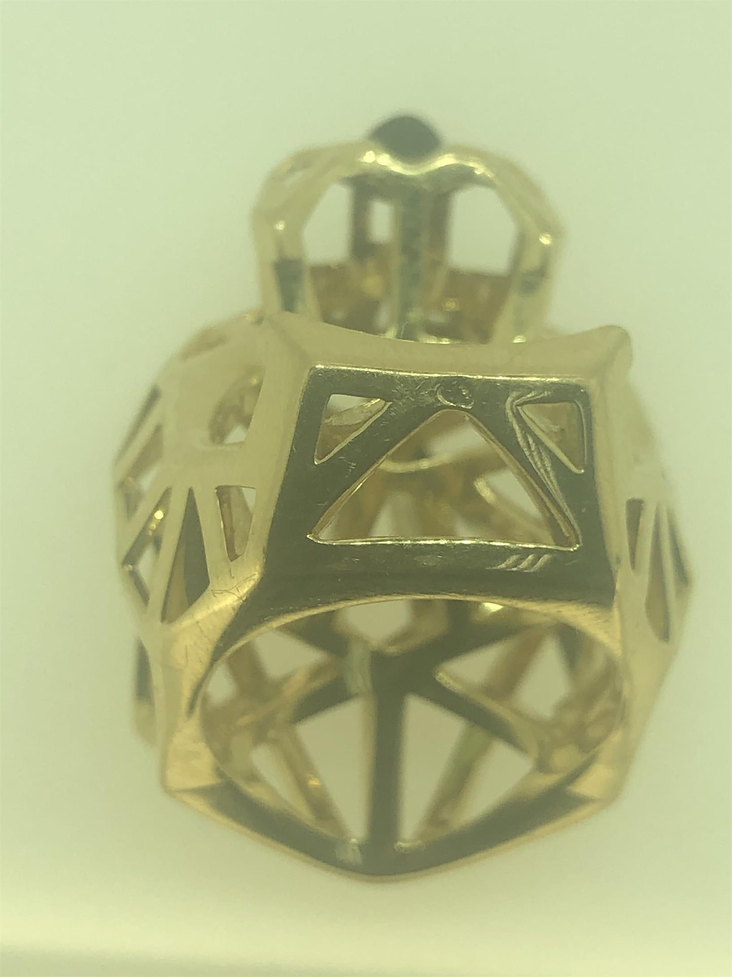 KDY-N4730900 guest version light gold mechanical hollow leopard ring