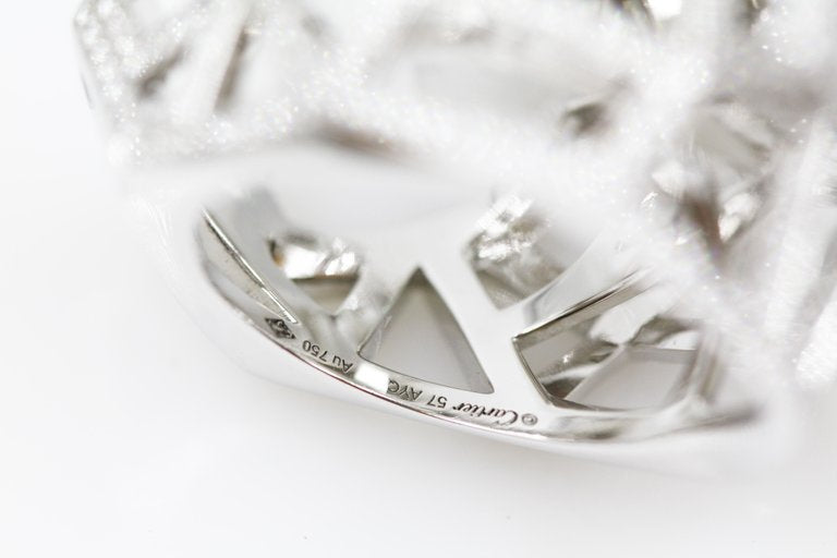 KDY-N4722400 full diamond front mechanical leopard hollow ring