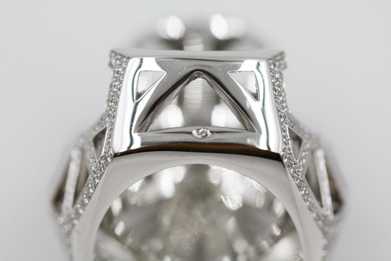 KDY-N4722400 full diamond front mechanical leopard hollow ring