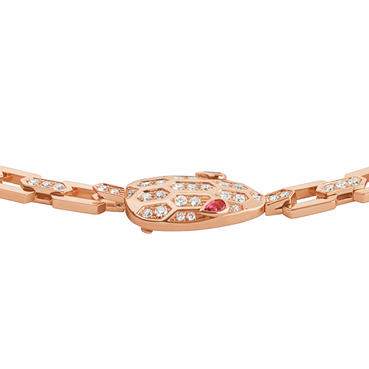 BGL-352724-CL857723 snake head solid diamond scarf necklace