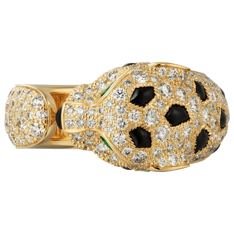 KDY-N4767700 full diamond straight leopard ring