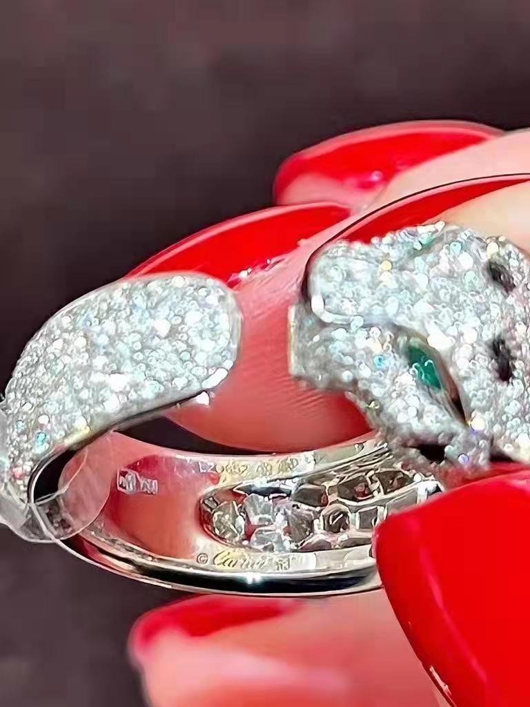 KDY-N4767700 full diamond straight leopard ring