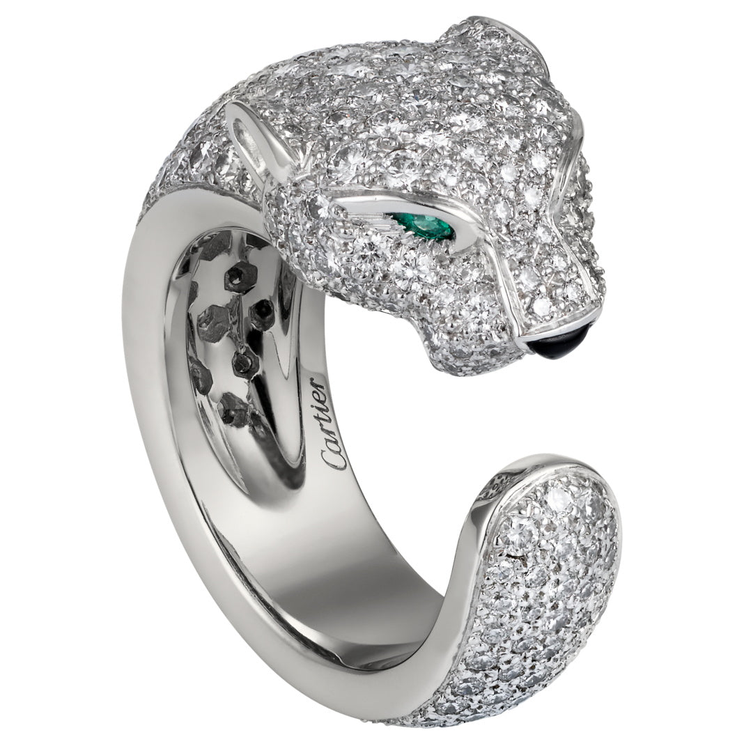 KDY-N4225200 full diamond straight leopard ring
