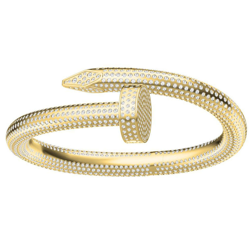 KDY-N5137984 Oversized Full Diamond Iron Nail Bracelet Hollow Version