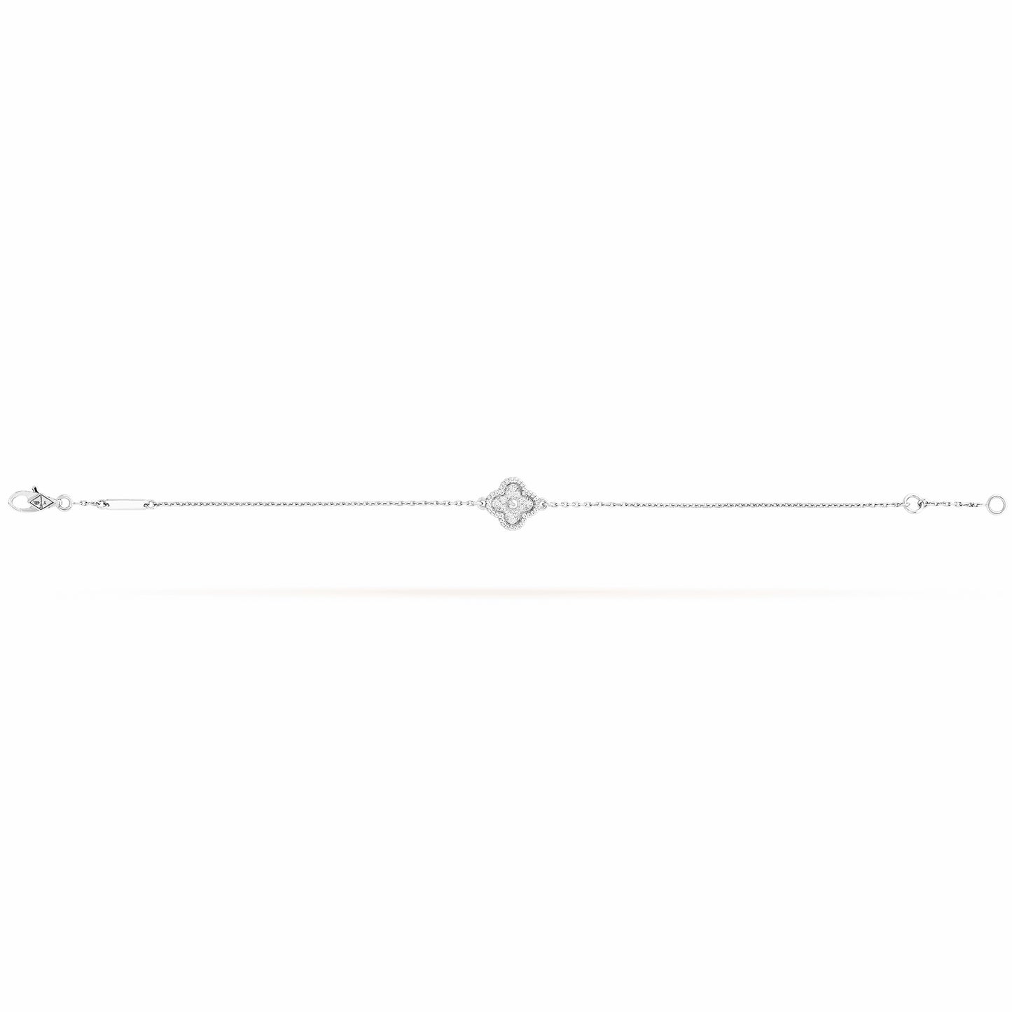 VCARO85600 9.5mm客版光珠满钻四叶草手链