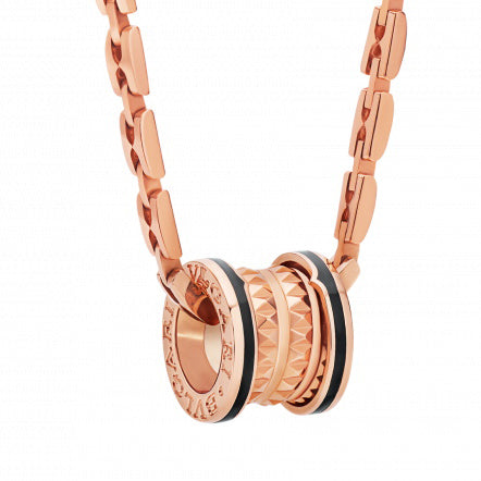 BGL-358224 Rivet edge ceramic spiral necklace Baogai spire series