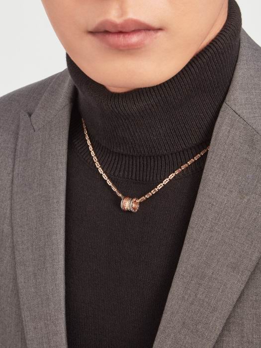 BGL-358224 Rivet edge ceramic spiral necklace Baogai spire series
