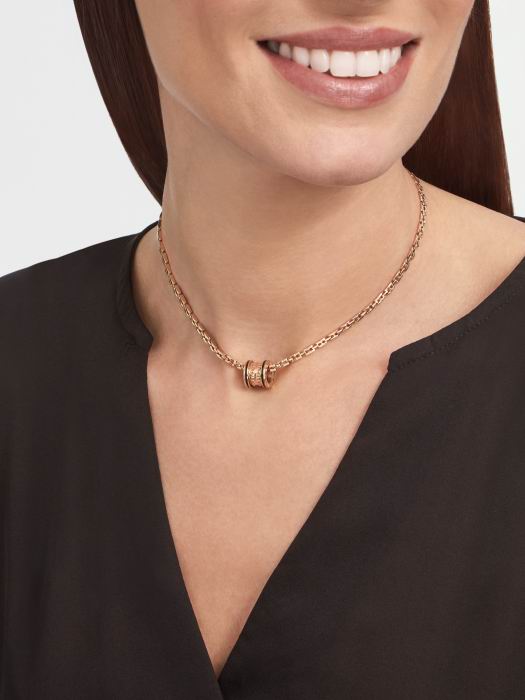 BGL-358224 Rivet edge ceramic spiral necklace Baogai spire series