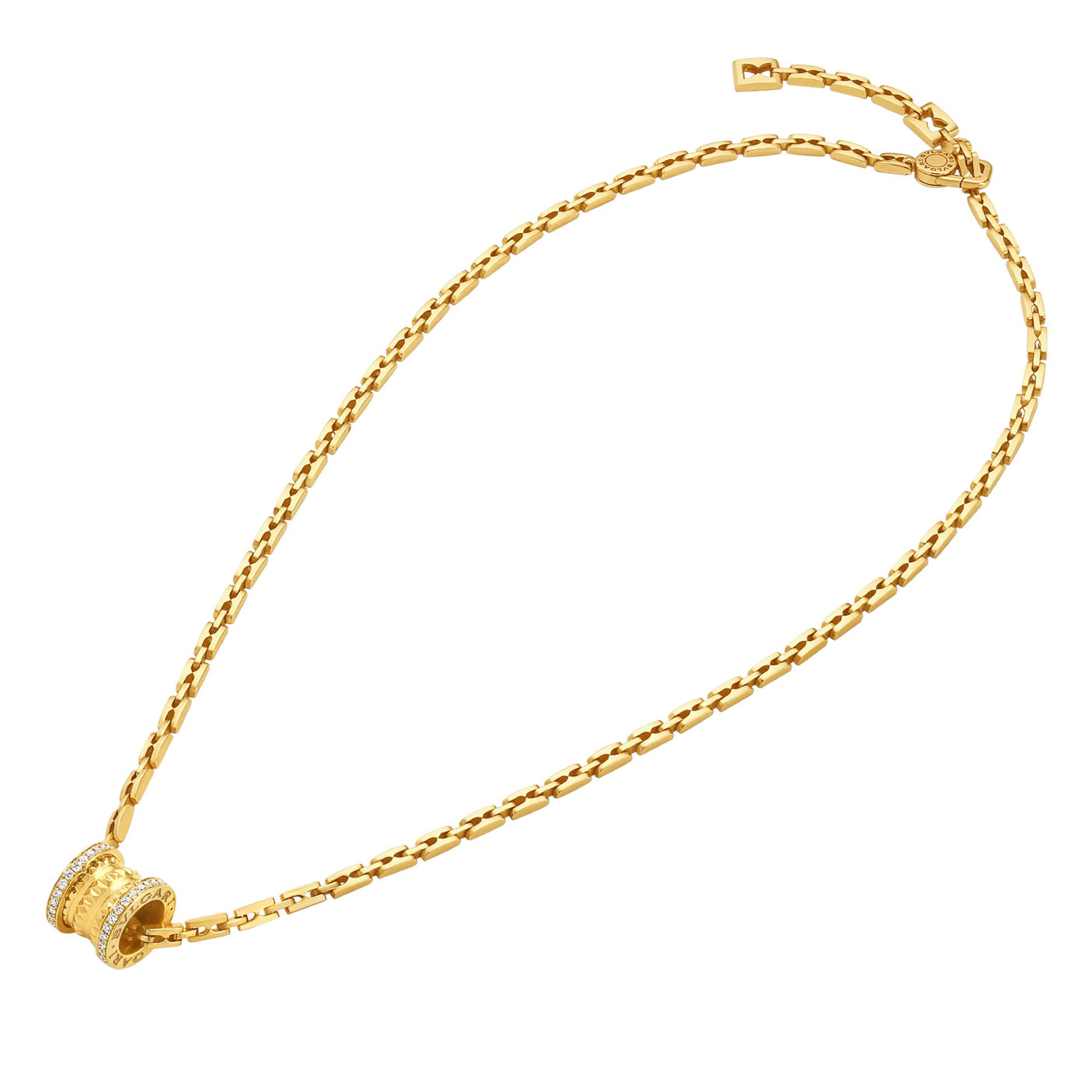 BGL-358278 Rivet edge diamond spiral necklace Baogai spire series