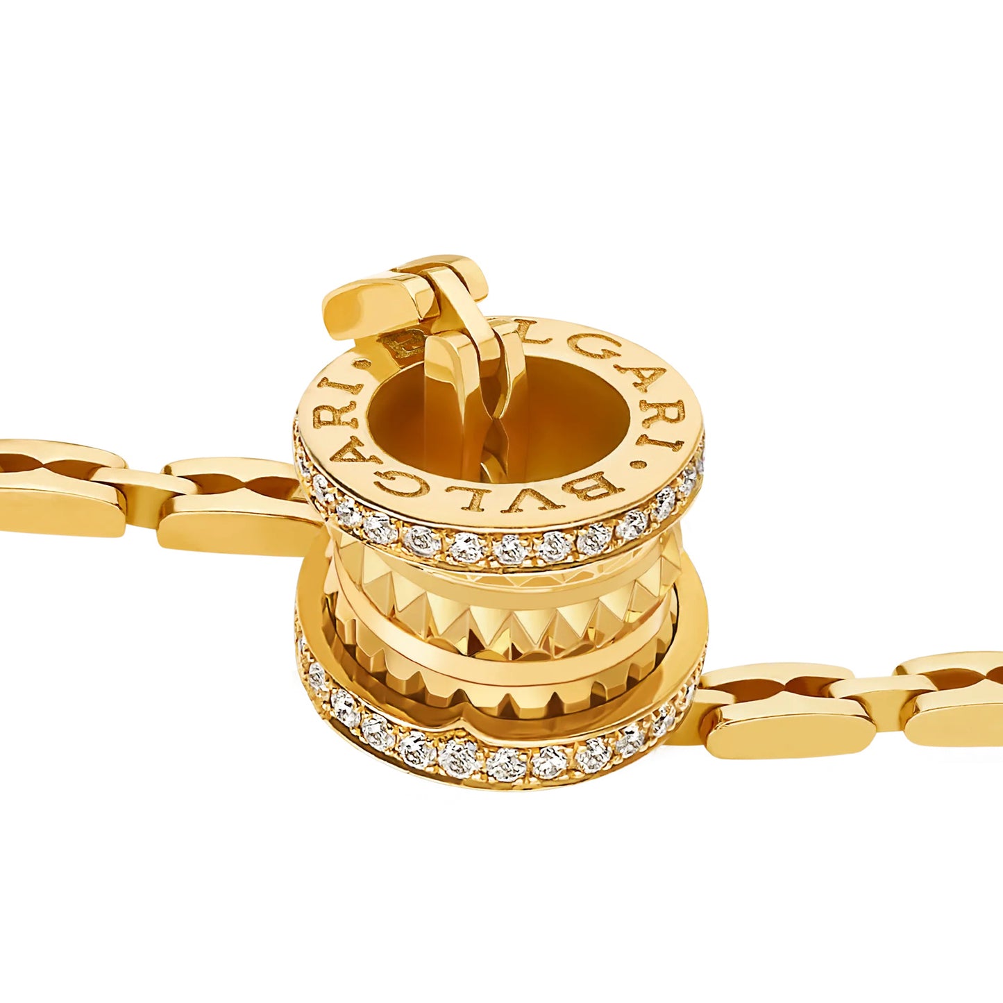 BGL-358278 Rivet edge diamond spiral necklace Baogai spire series