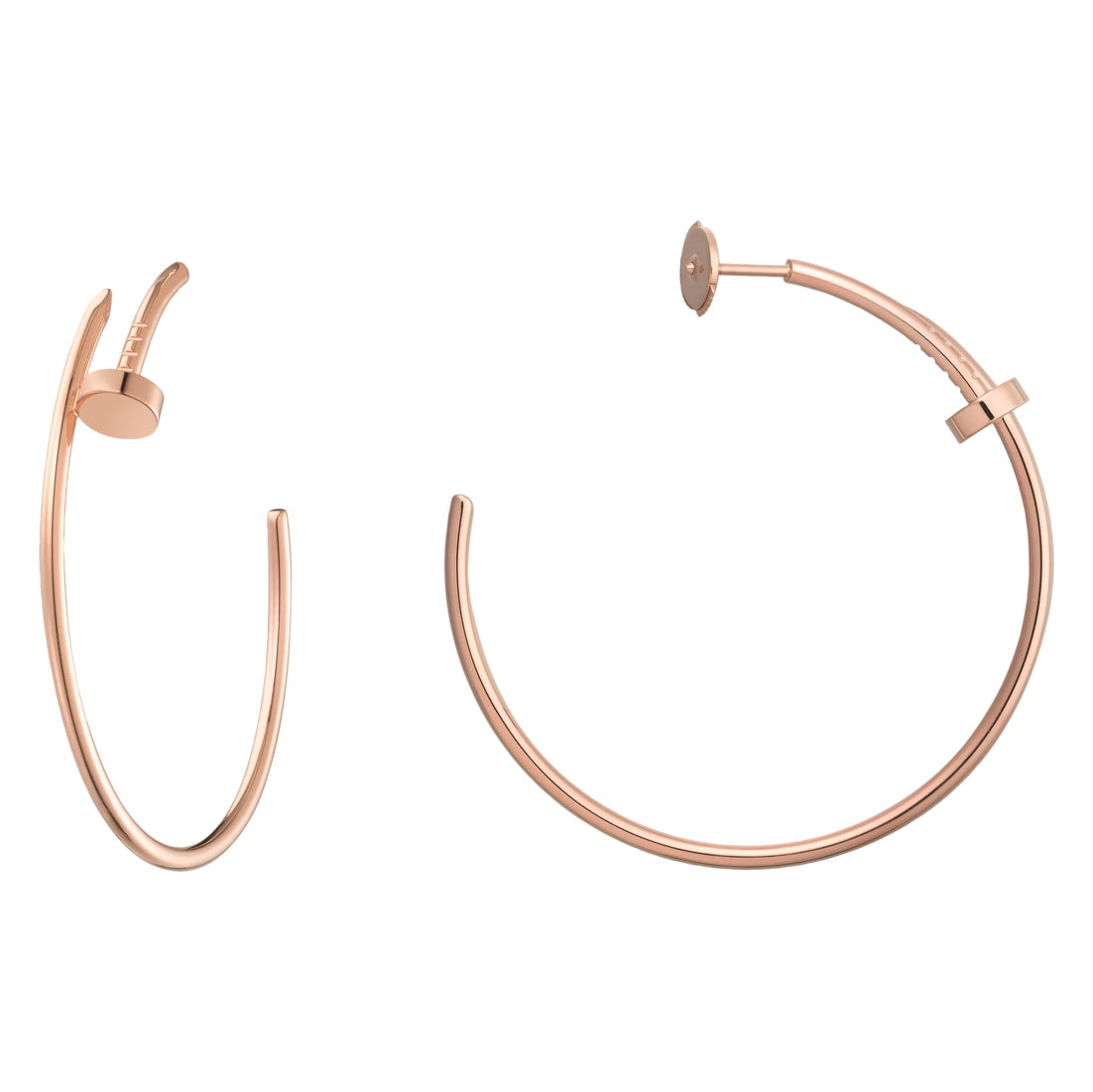 KDY-B8301211 light gold large hoop nail earrings earrings