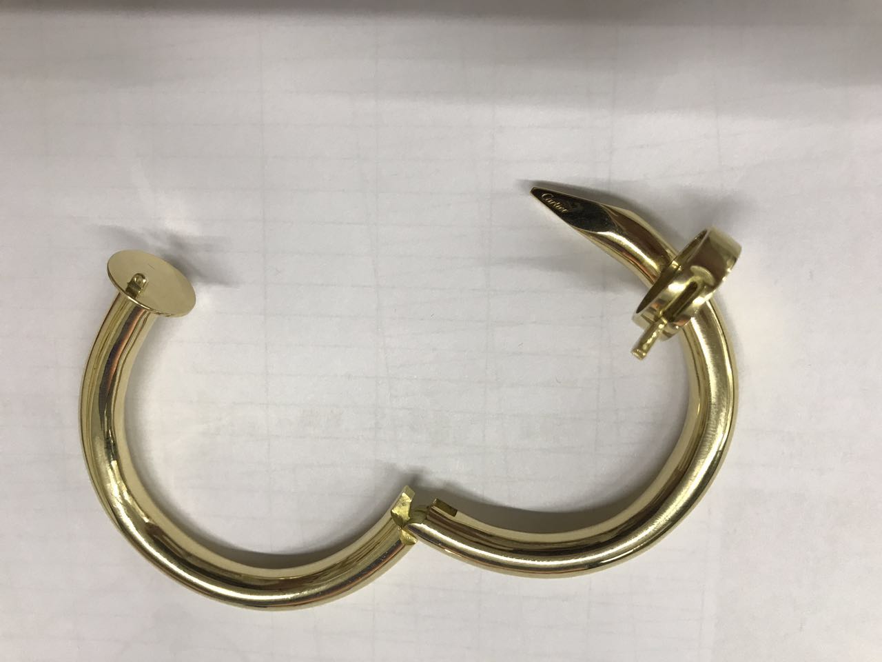 KDY-N6039717 extra large version light gold nail bracelet