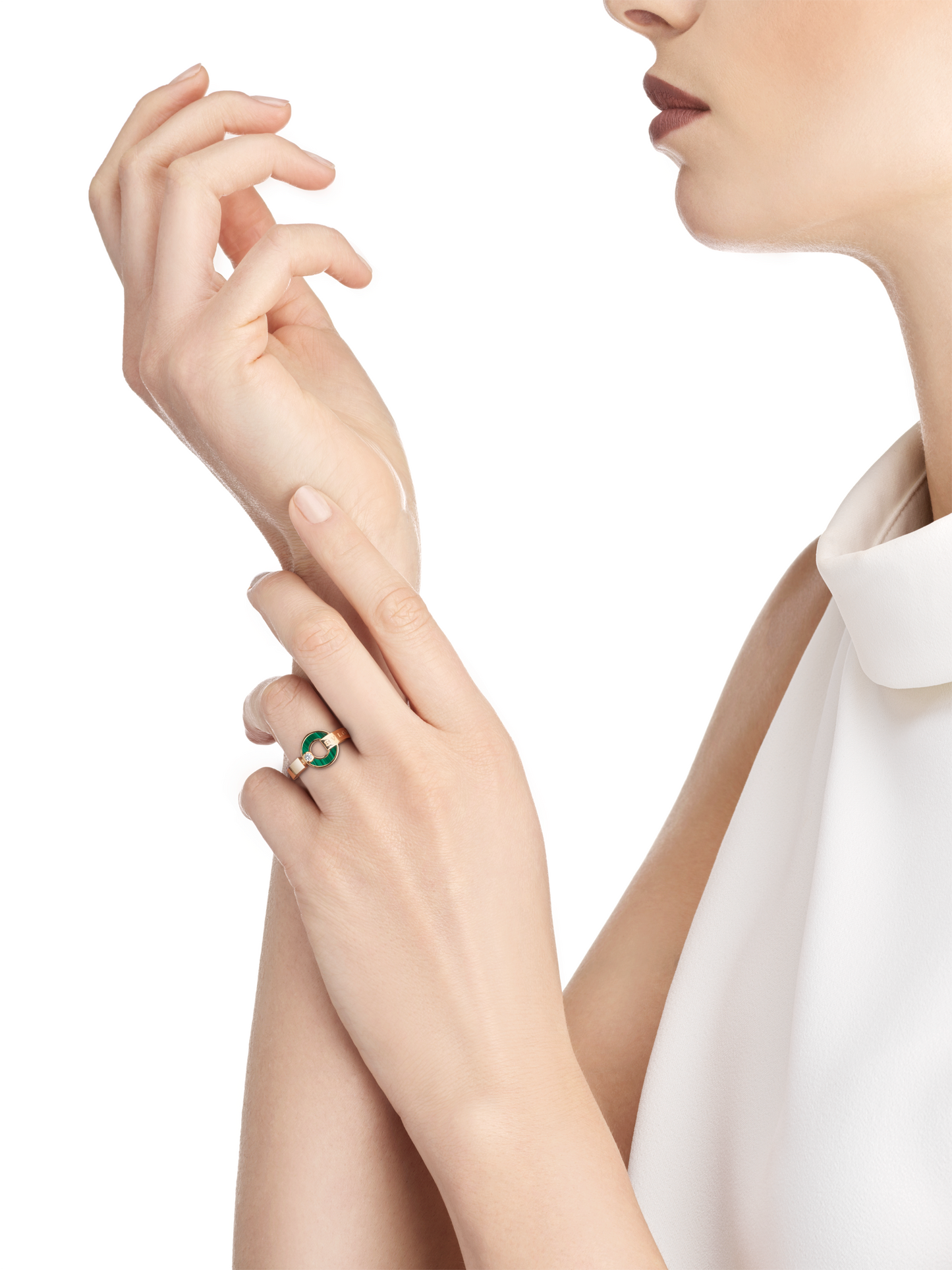BGL-AN858946 circle malachite ring
