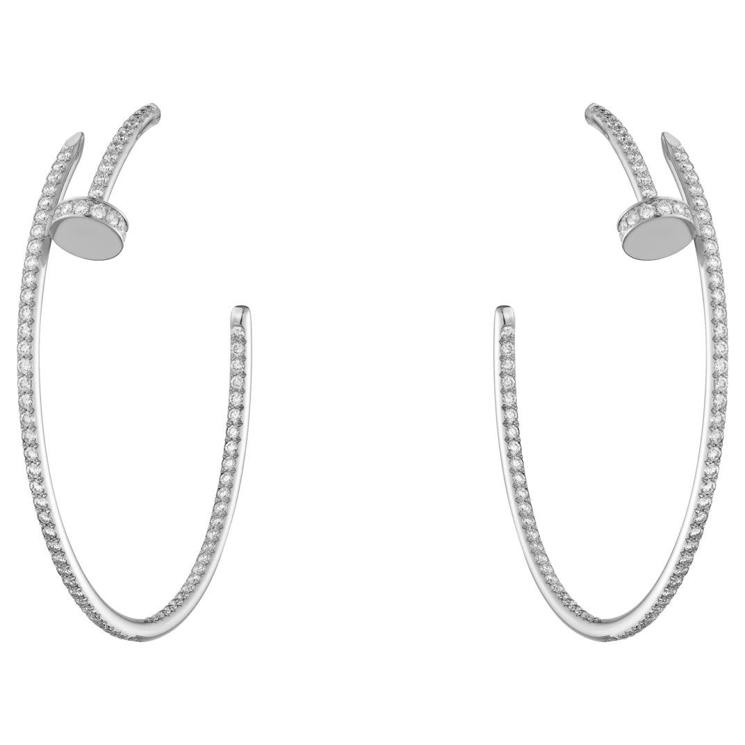 KDY-N8515008 full diamond large circle nail earrings earrings
