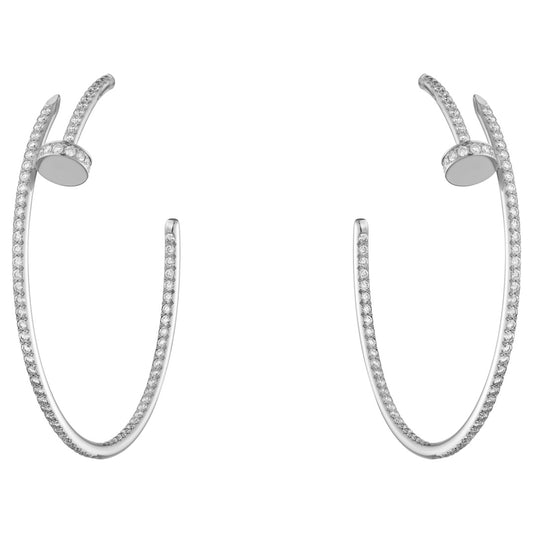 KDY-N8515008 full diamond large circle nail earrings earrings