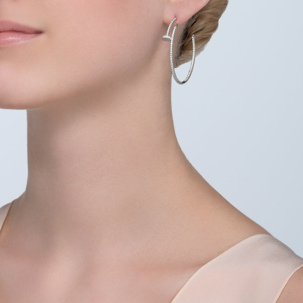 KDY-N8515008 full diamond large circle nail earrings earrings