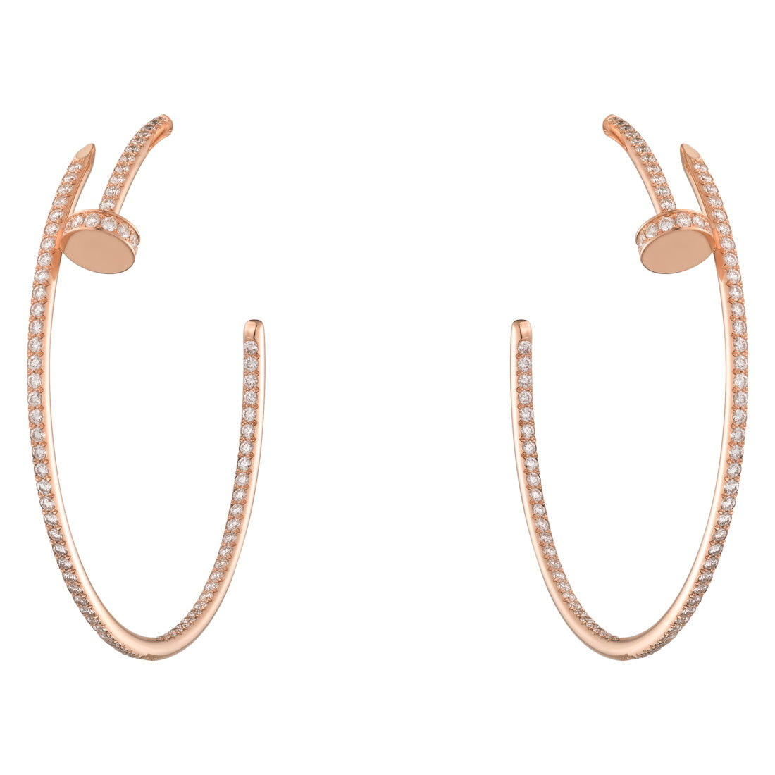 KDY-N8515008 full diamond large circle nail earrings earrings