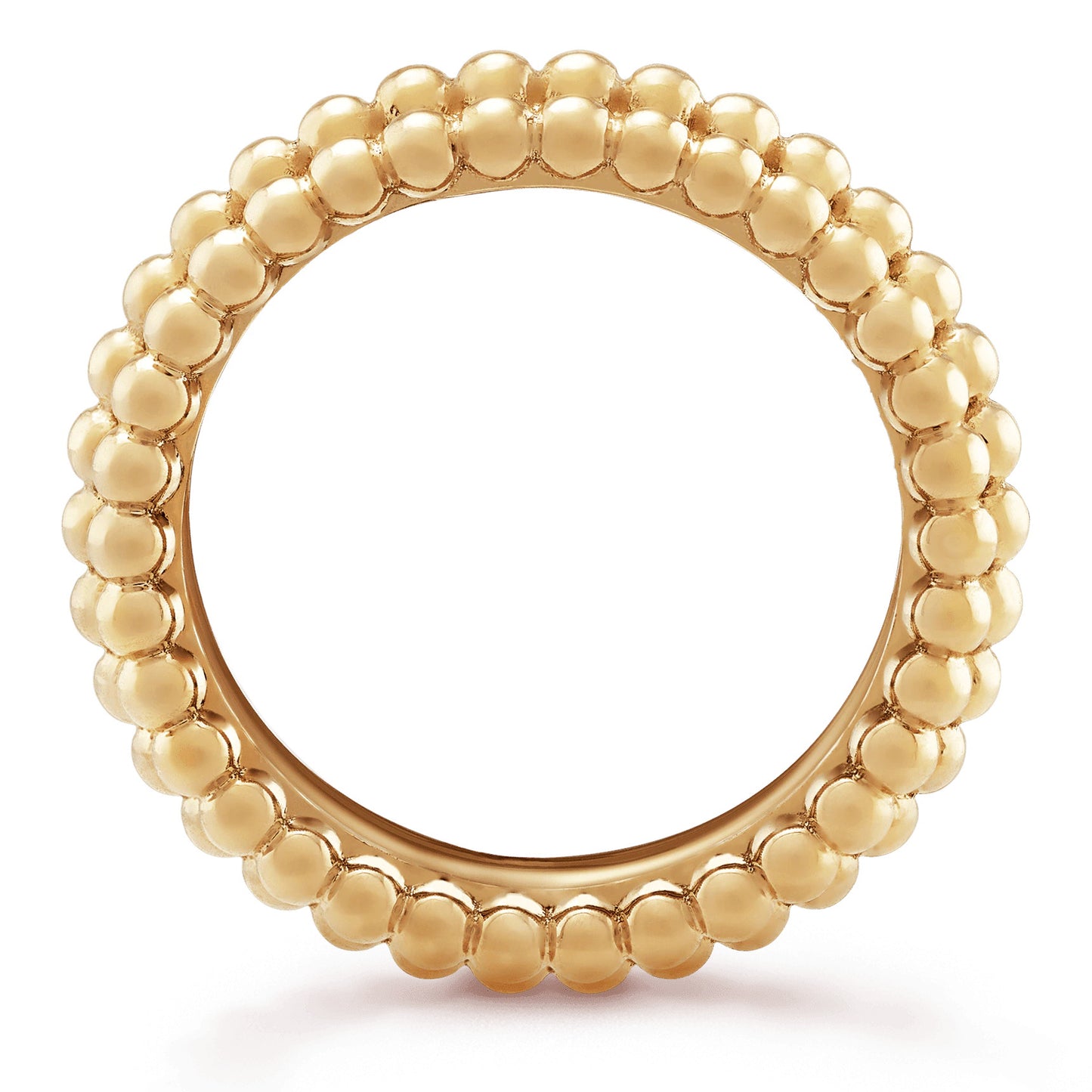 VCARP0X800 5.4mm light gold beads 3 row ring 14#