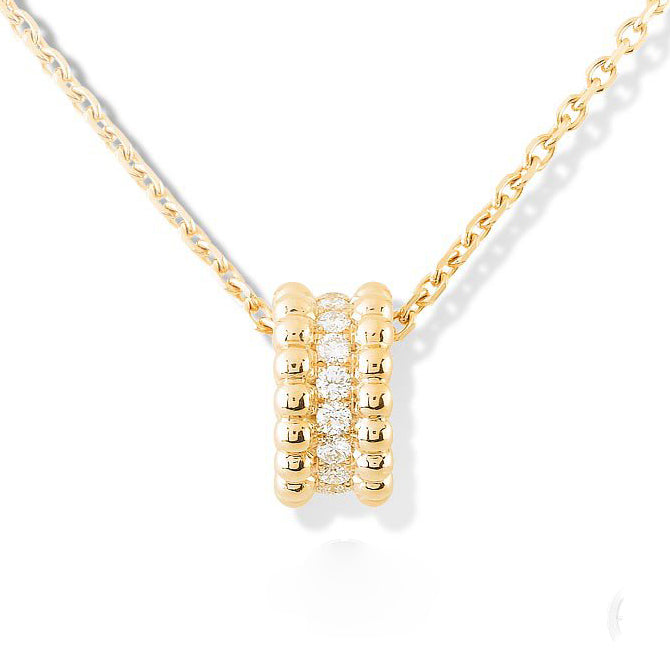 VCARO25000 bead single row diamond pendant