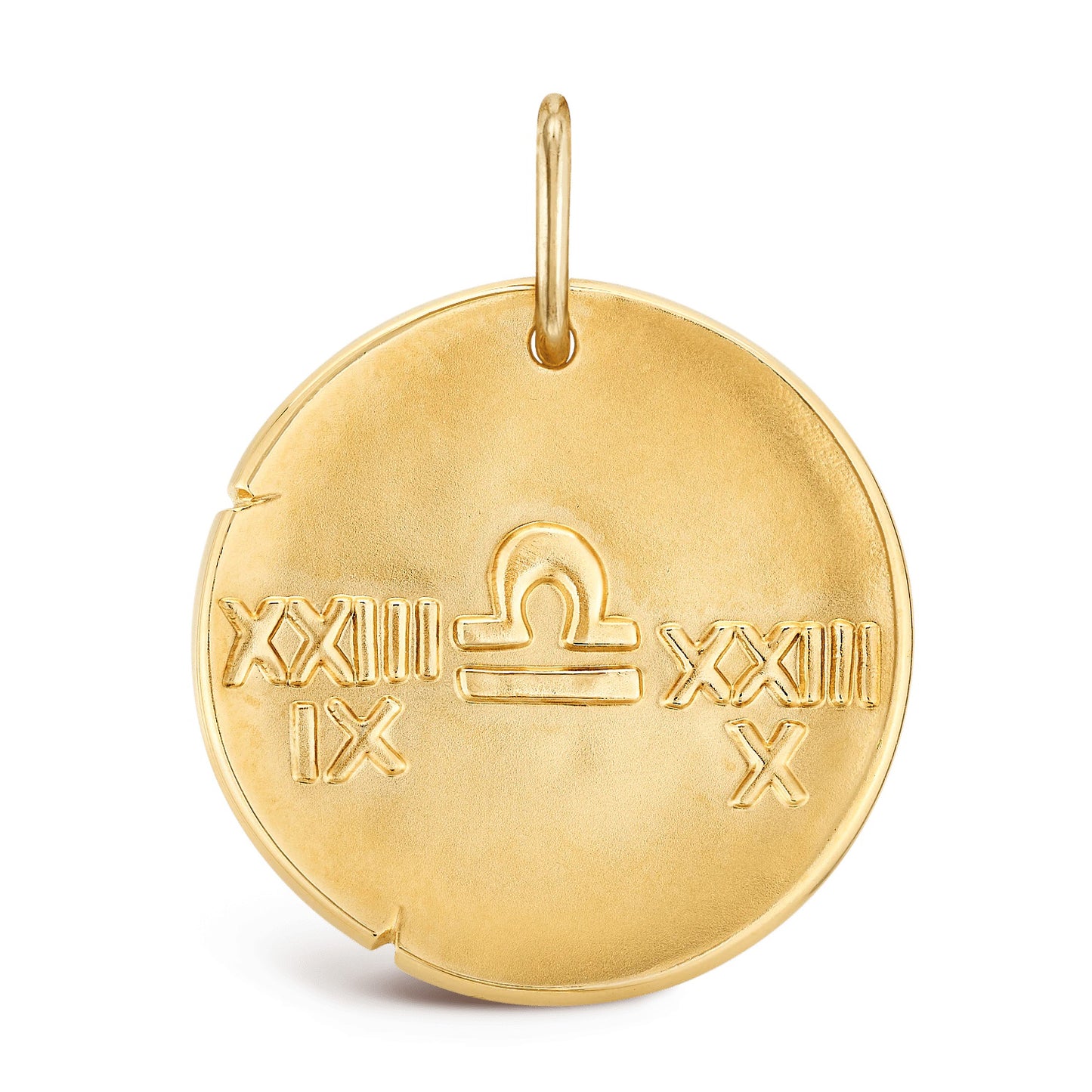 VCARP7SW00 21mm solid version light gold Libra pendant