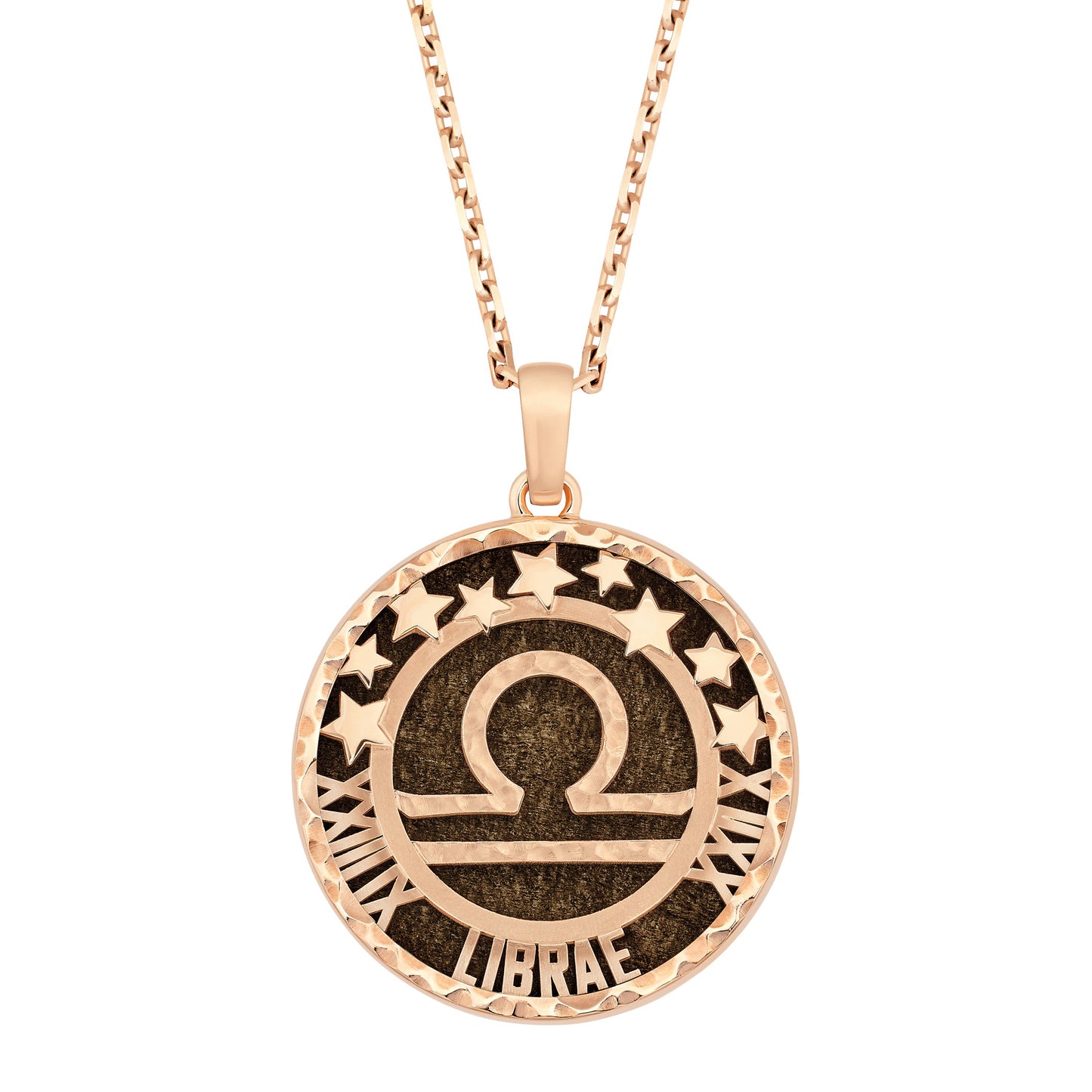 VCARP9RE00 Agate Libra Pendant Twelve Zodiac Signs