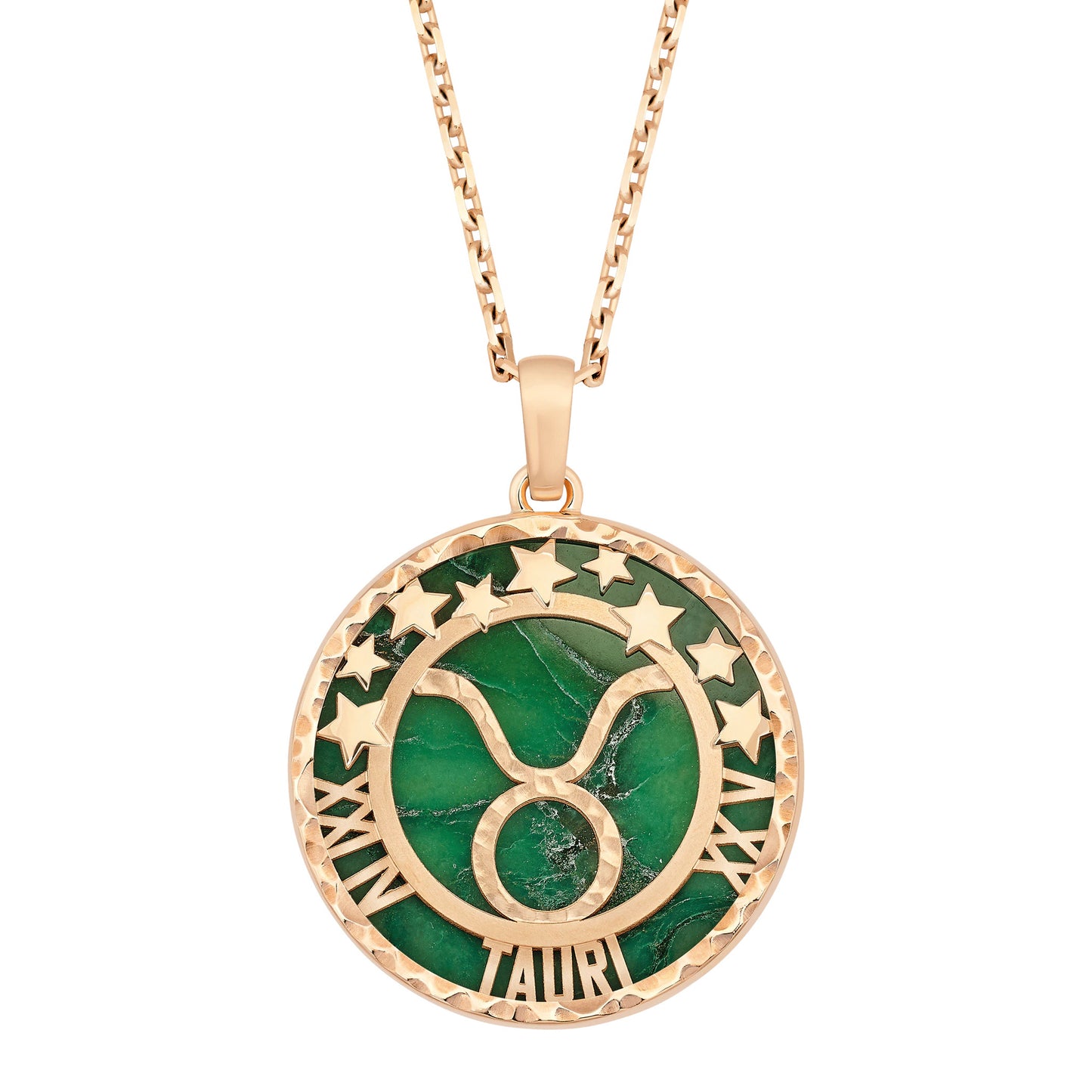 VCARP9RA00 26mm Agate Taurus Pendant