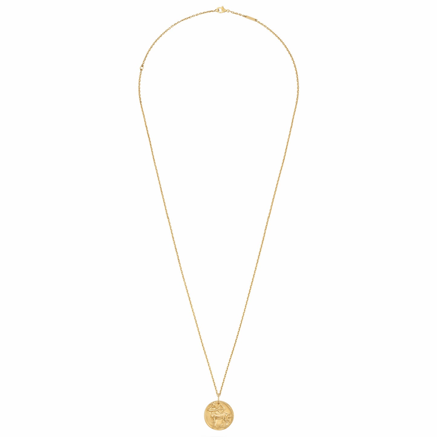 VCARP7SP00 solid version light gold Sagittarius pendant