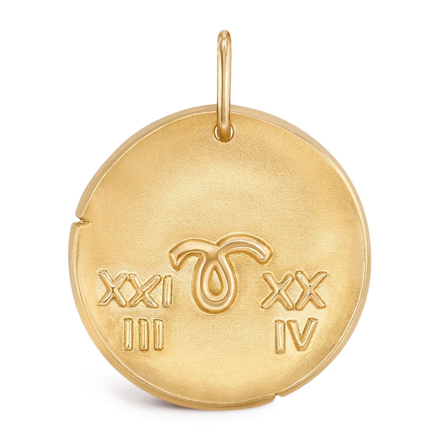 VCARP7SQ00 solid version light gold Aries pendant constellation