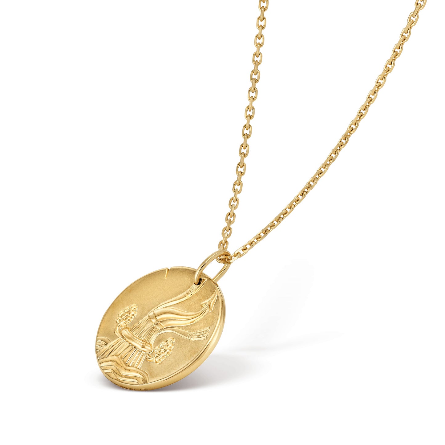 VCARP7SU00 21.5mm solid version guest version light gold Aquarius pendant constellation