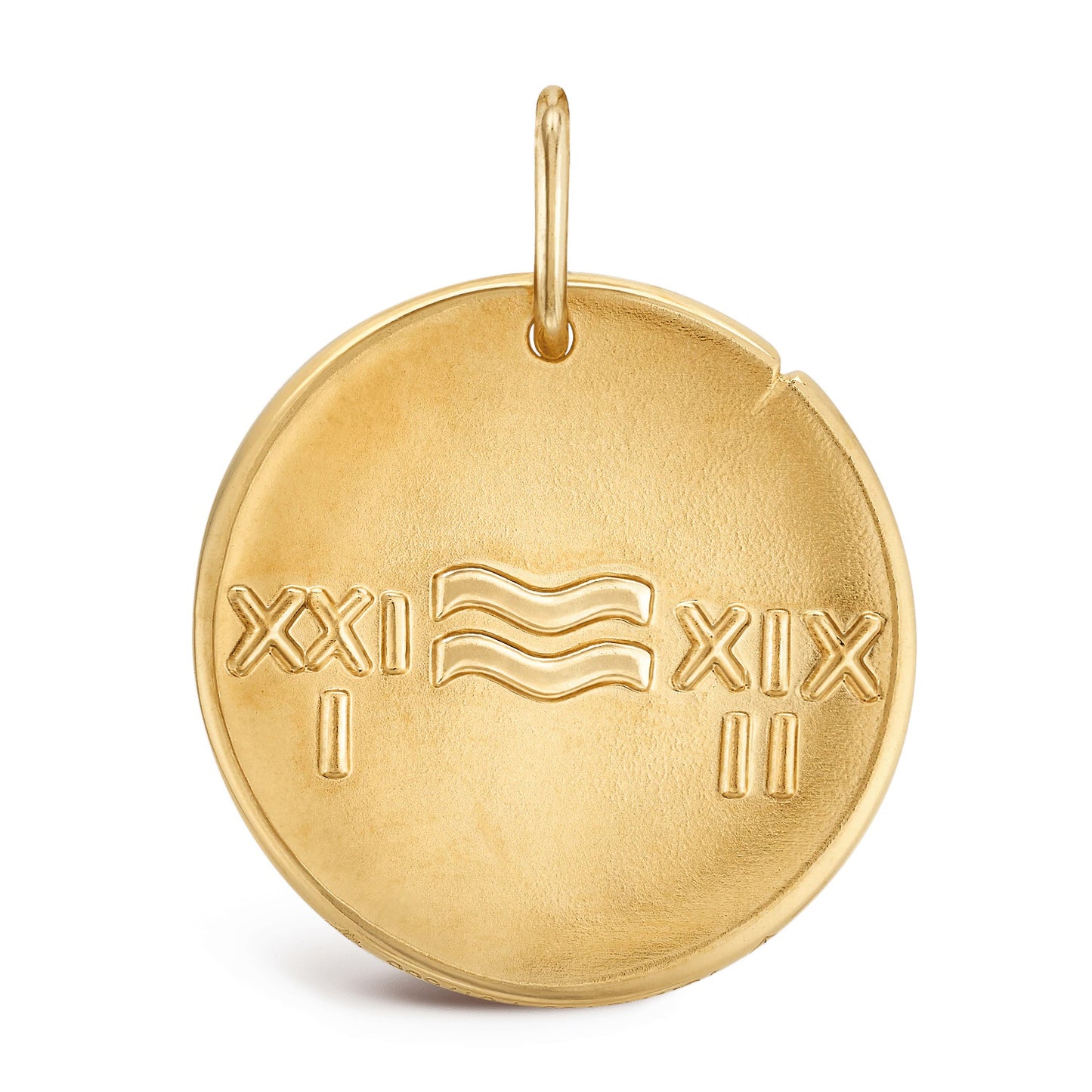 VCARP7SU00 21.5mm solid version guest version light gold Aquarius pendant constellation