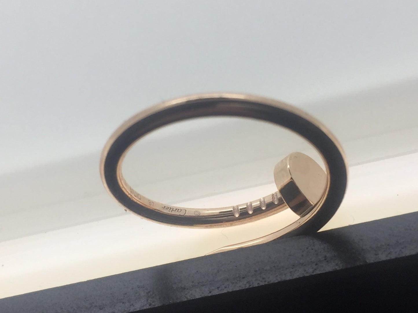 KDY-B4225800 small light gold nail ring customer version