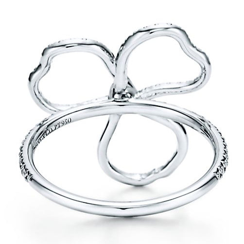 TIF12688771 Large Diamond Hollow Flower Ring 10#