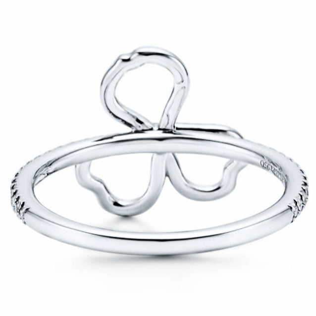 TIF42969423 small clover set with diamonds hollow flower ring 13#
