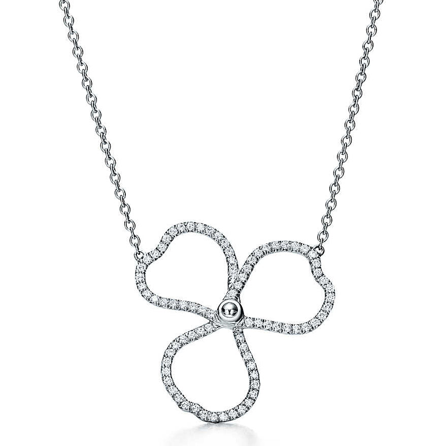 TIF-48875124 Large Clover Diamond Hollow Pendant