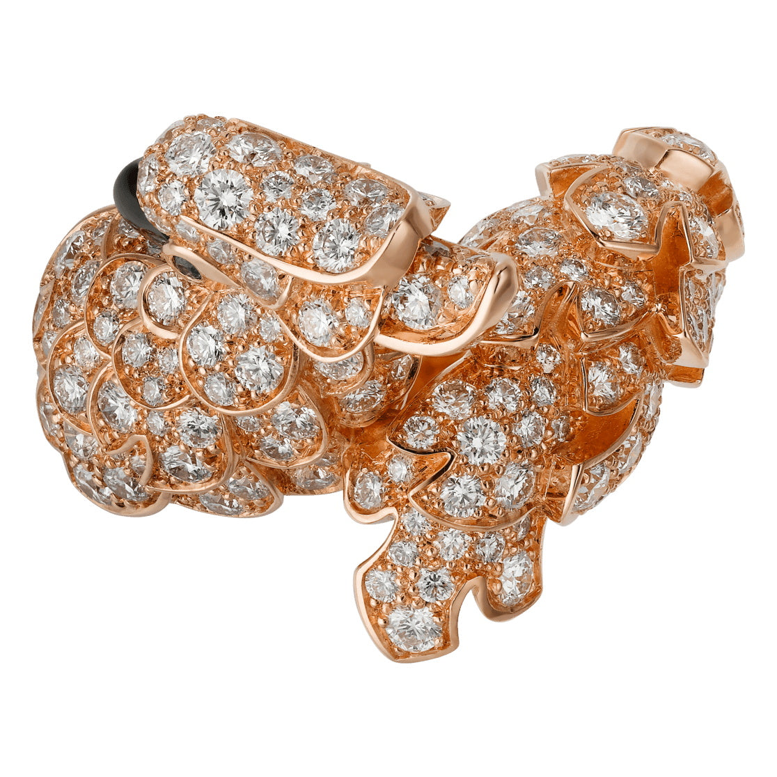 KDY-N4746200 full diamond parrot ring
