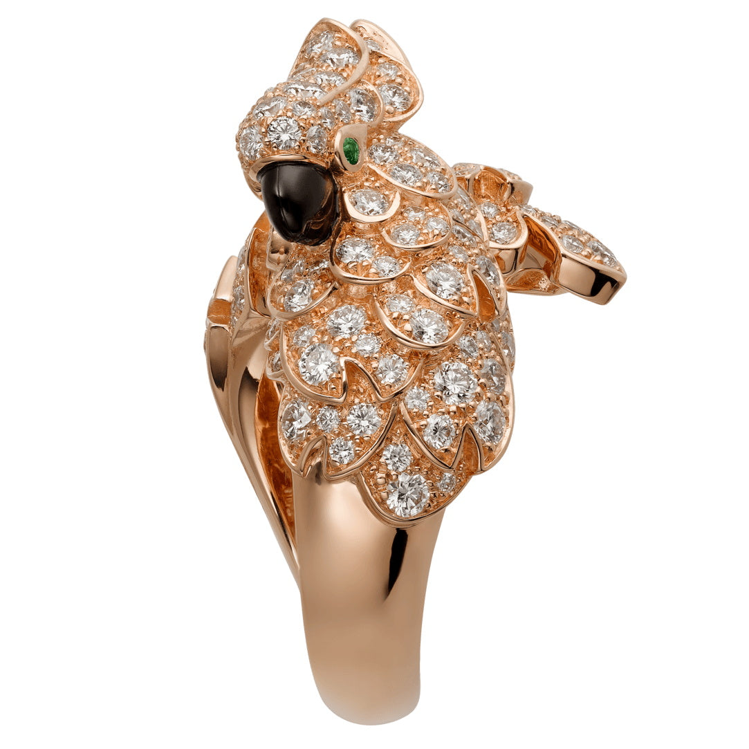 KDY-N4746200 full diamond parrot ring
