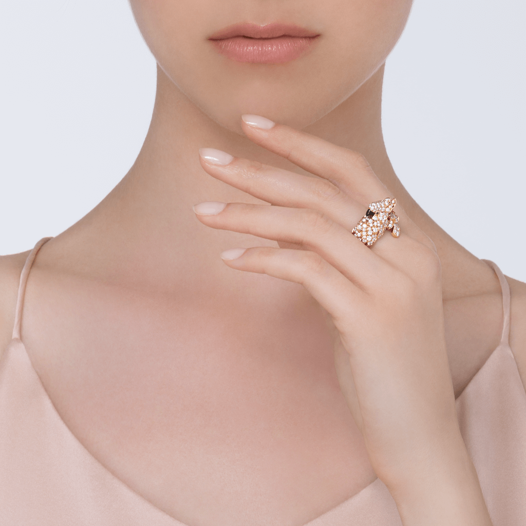 KDY-N4746200 full diamond parrot ring