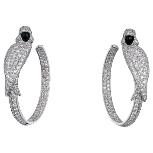KDY-N8515074 full diamond parrot earrings earrings