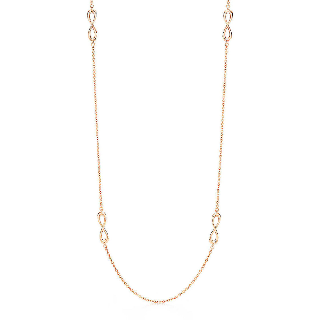 TIF34165781 light gold 8-character (15mm) long necklace