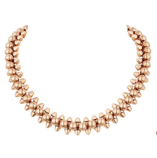 KDY-N7424404 cone ball rivet necklace