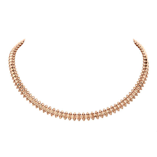 KDY-N7424407 pointed cone 8mm wide rivet necklace